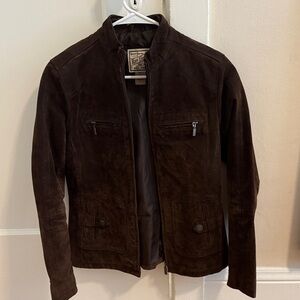 Ruff Hewn Dark Brown Leather Jacket